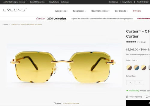 Cartier CT01832O Photochromic Fashion Brown Lens Sunglasses for Men & Women