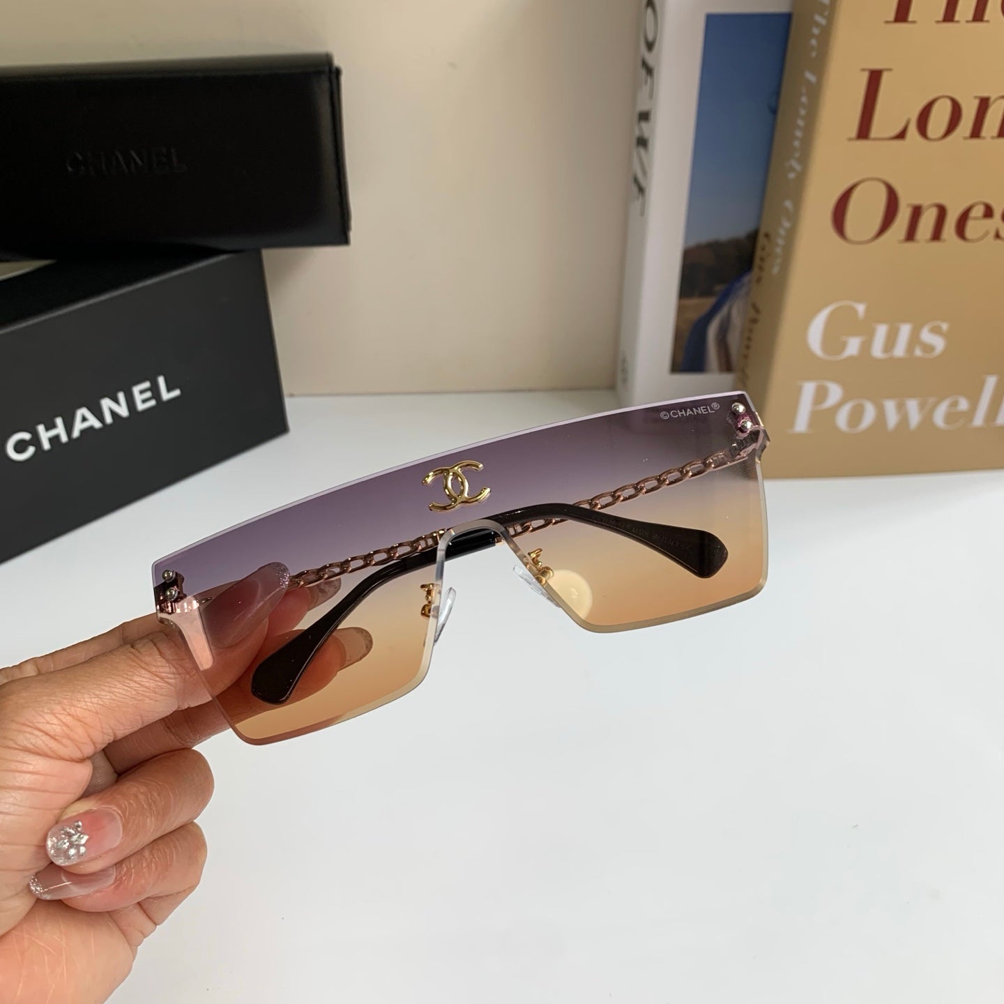 Chanel Square Silver Lens Sunglasses for Men & Women - 997896 - detail image 3