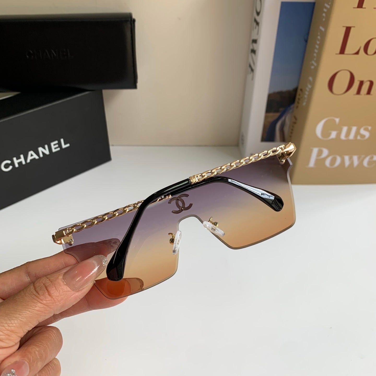 Chanel Square Silver Lens Sunglasses for Men & Women - 997896 - detail image 6
