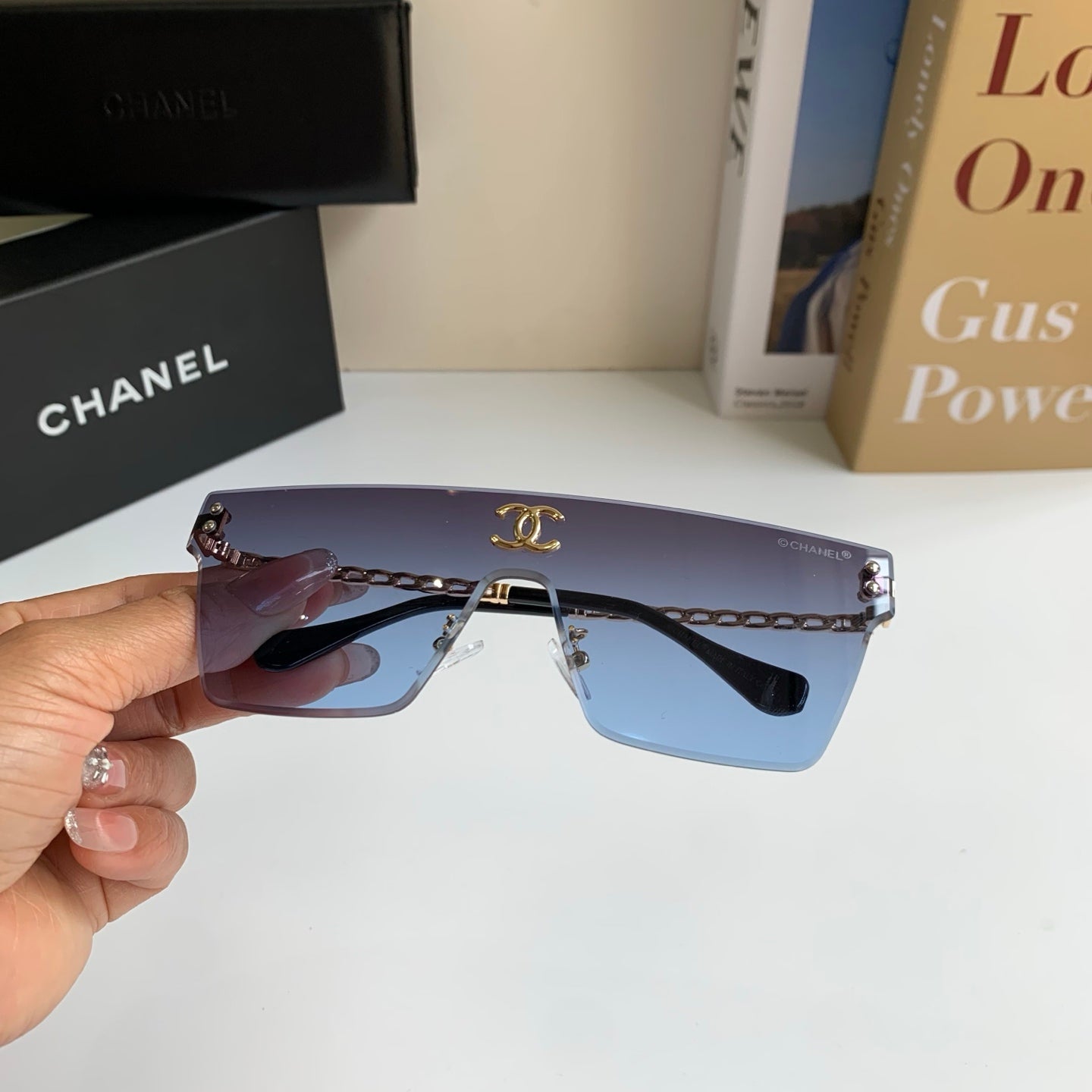 Chanel Square Silver Lens Sunglasses for Men & Women - 997696 - detail image 3