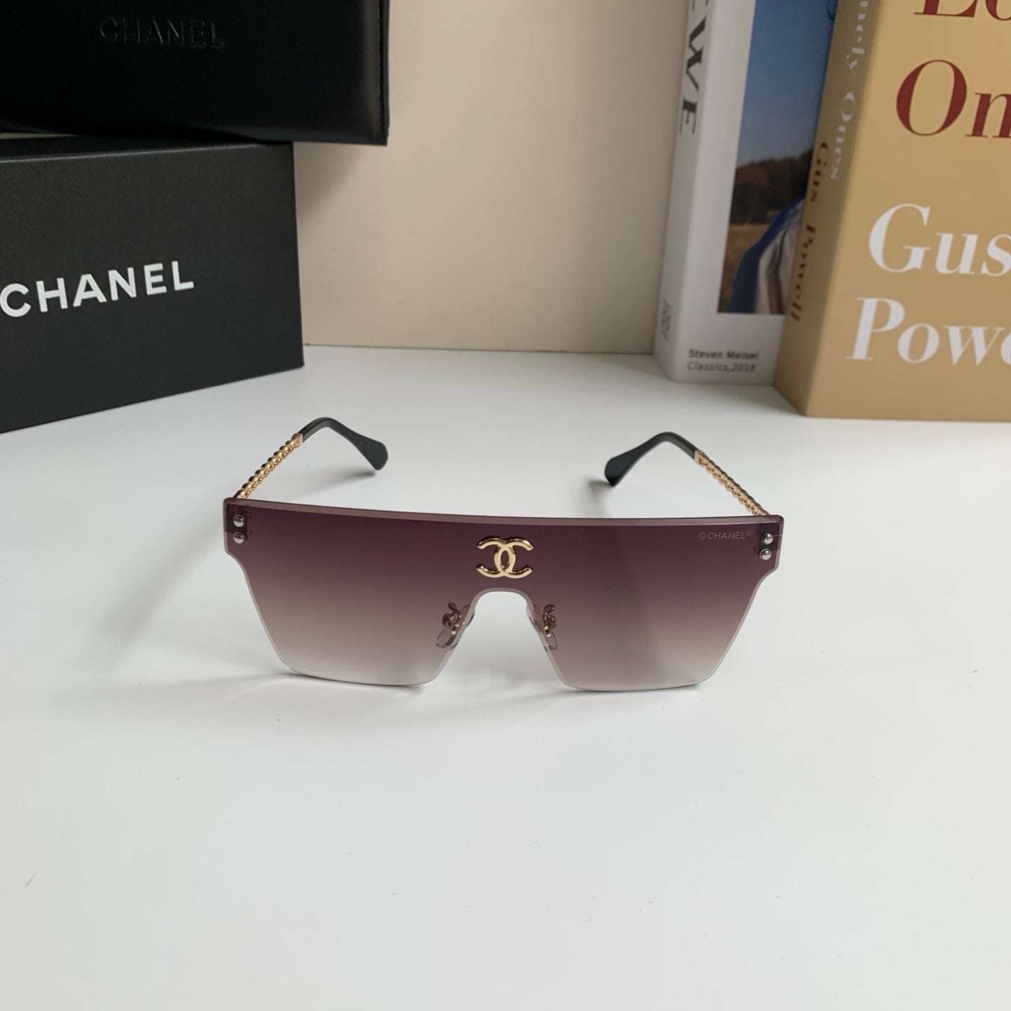 Chanel Square Silver Lens Sunglasses for Men & Women - 997697 - detail image 3