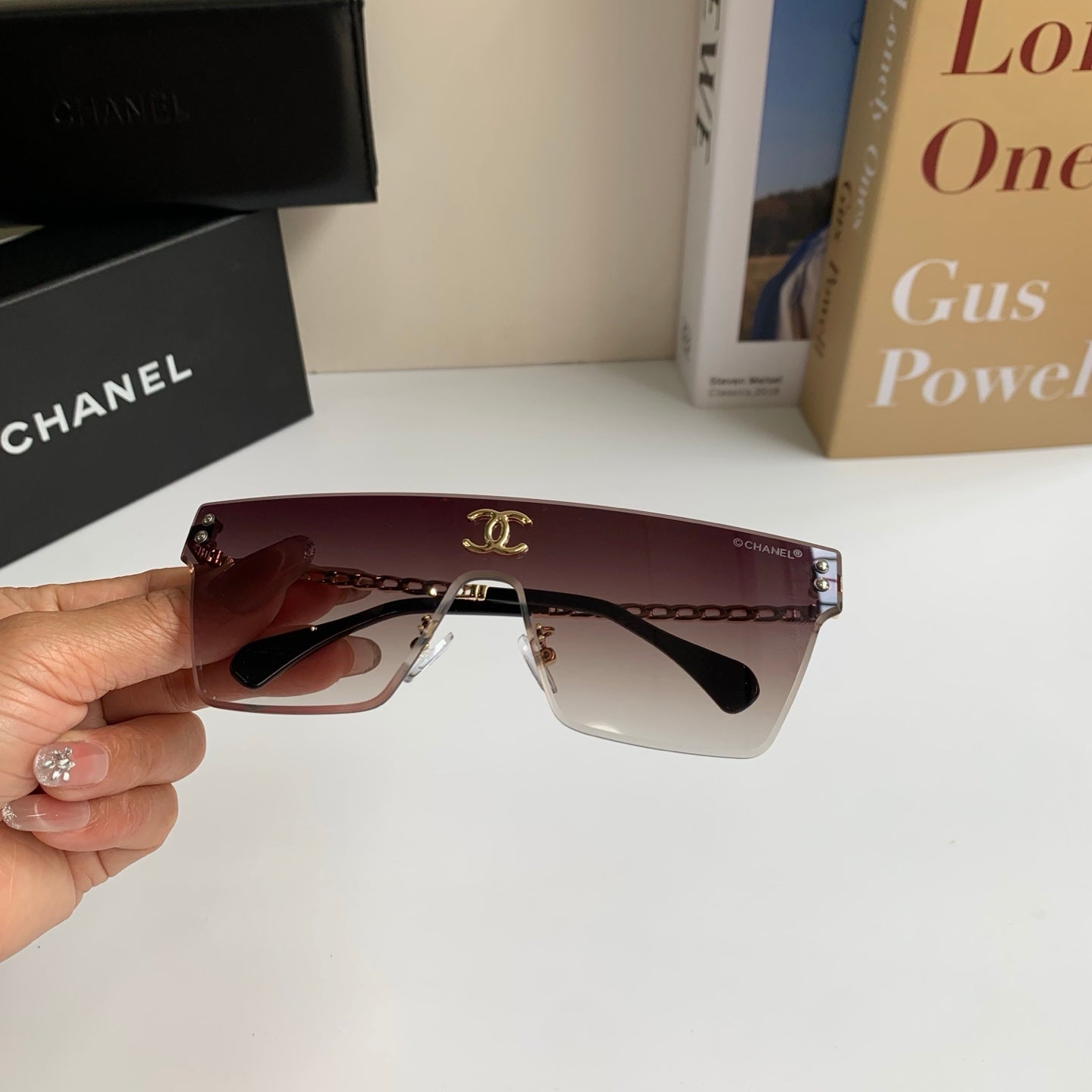 Chanel Square Silver Lens Sunglasses for Men & Women - 997697 - detail image 5