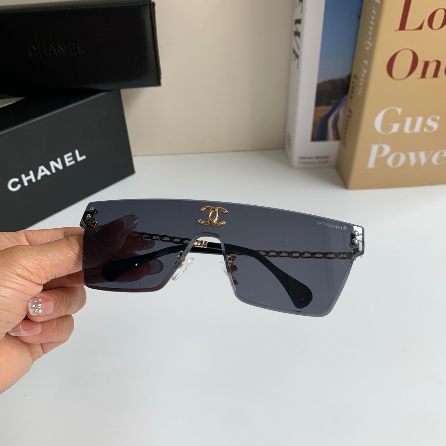 Chanel Square Silver Lens Sunglasses for Men & Women - 997698 - detail image 3
