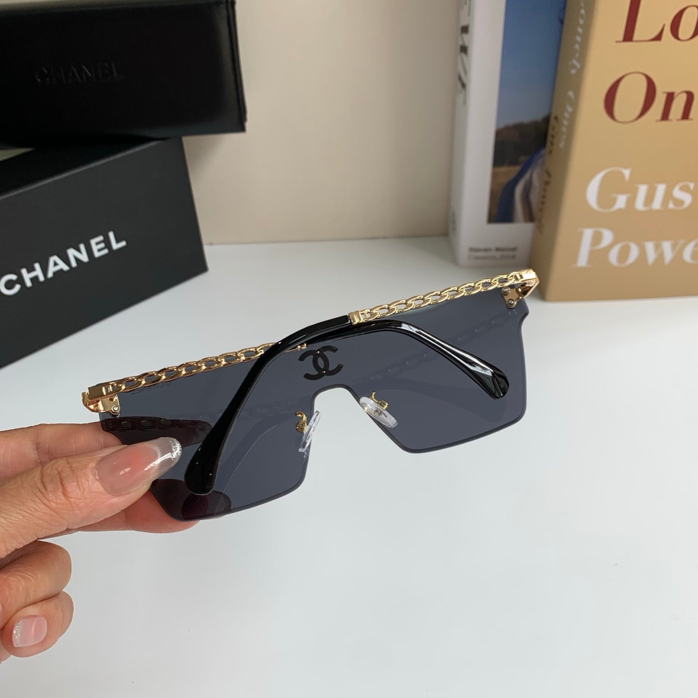 Chanel Square Silver Lens Sunglasses for Men & Women - 997698 - detail image 8