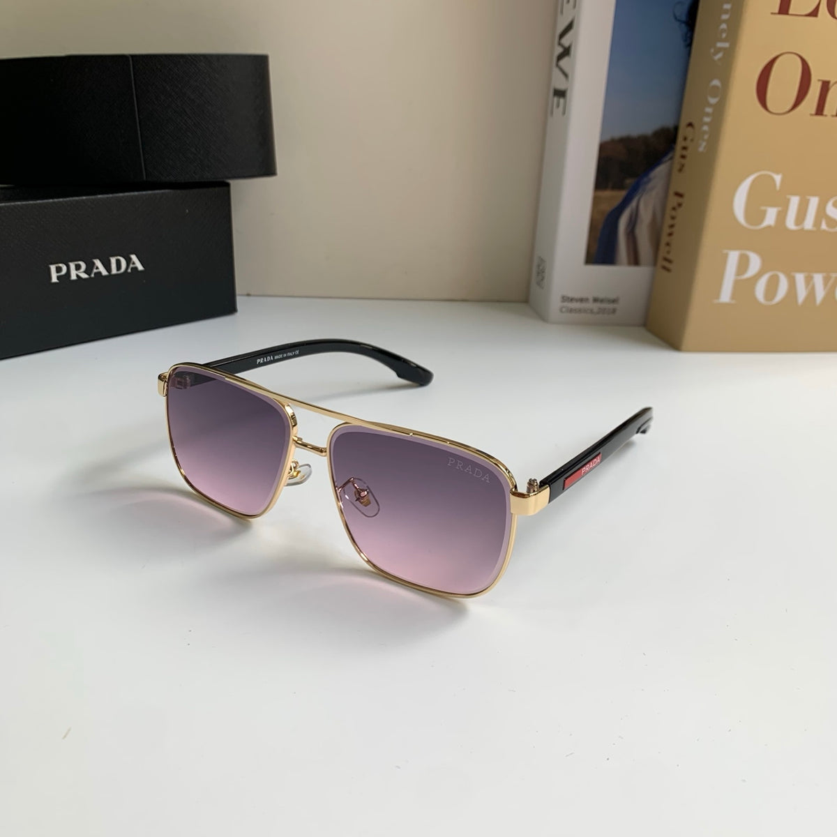 Prada Metal Square Silver Lens Sunglasses for Men & Women - 998099 - detail image 2
