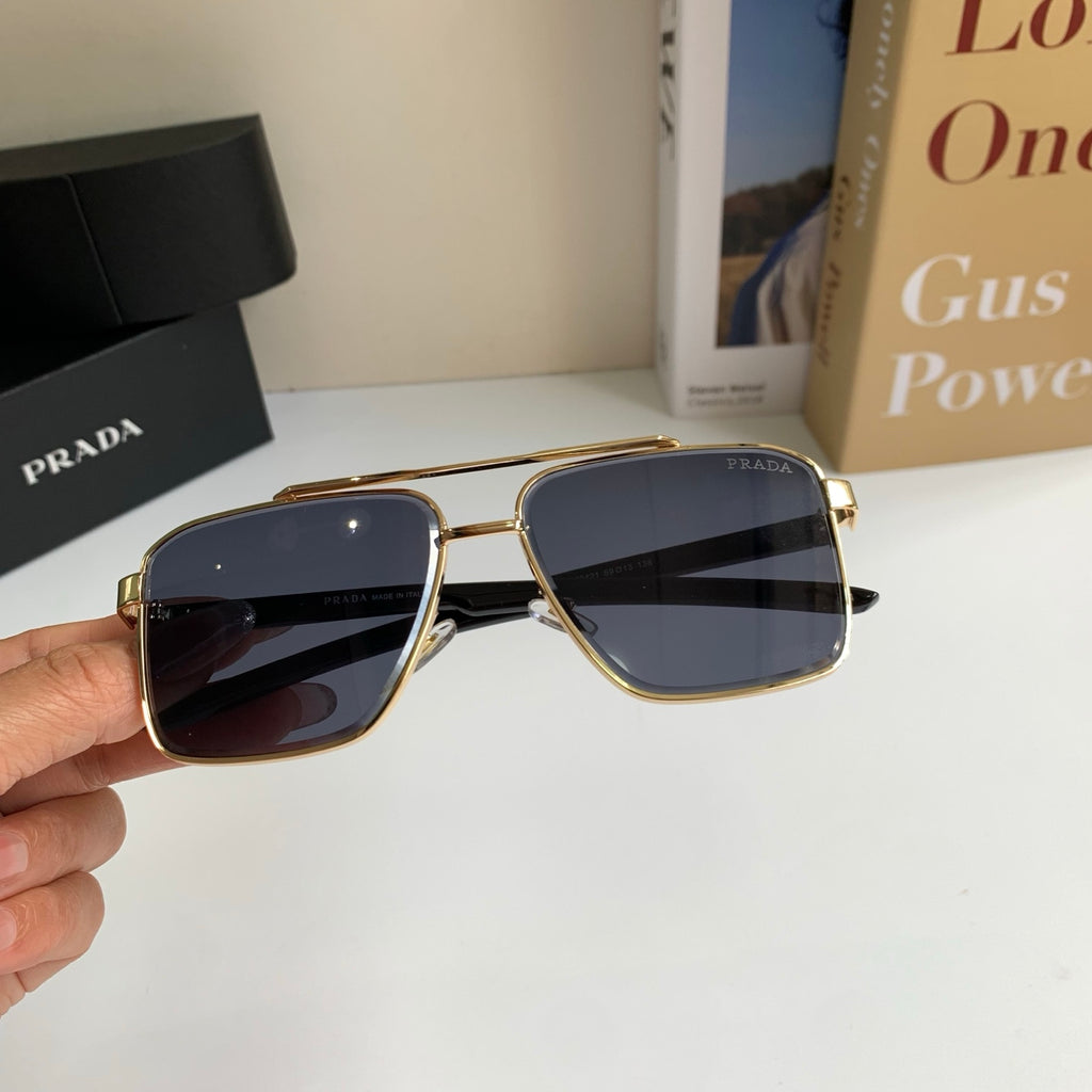Prada Metal Square Silver Lens Sunglasses for Men & Women - 998100 - detail image 3