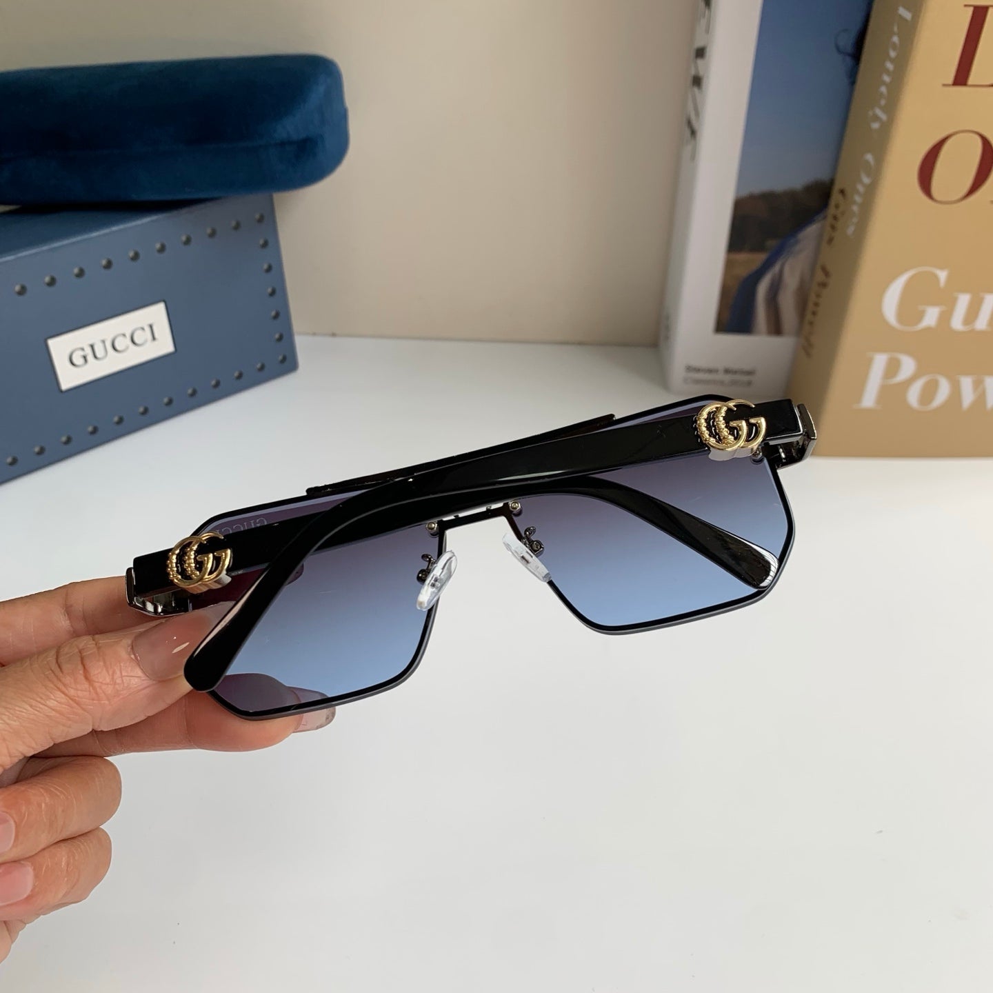 Gucci Metal Square Silver Lens Sunglasses for Men & Women - 997522 - detail image 6