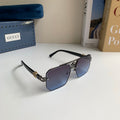 Gucci Metal Square Silver Lens Sunglasses for Men & Women - 997522