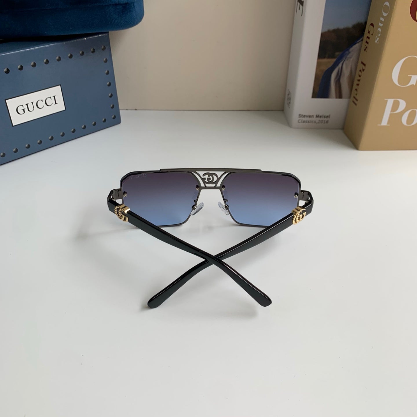 Gucci Metal Square Silver Lens Sunglasses for Men & Women - 997522 - detail image 7