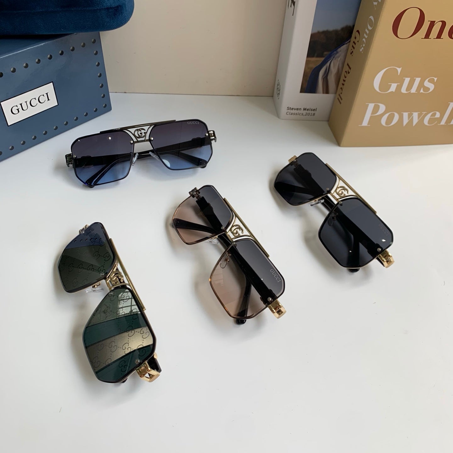 Gucci Metal Square Silver Lens Sunglasses for Men & Women - 997525 - detail image 9