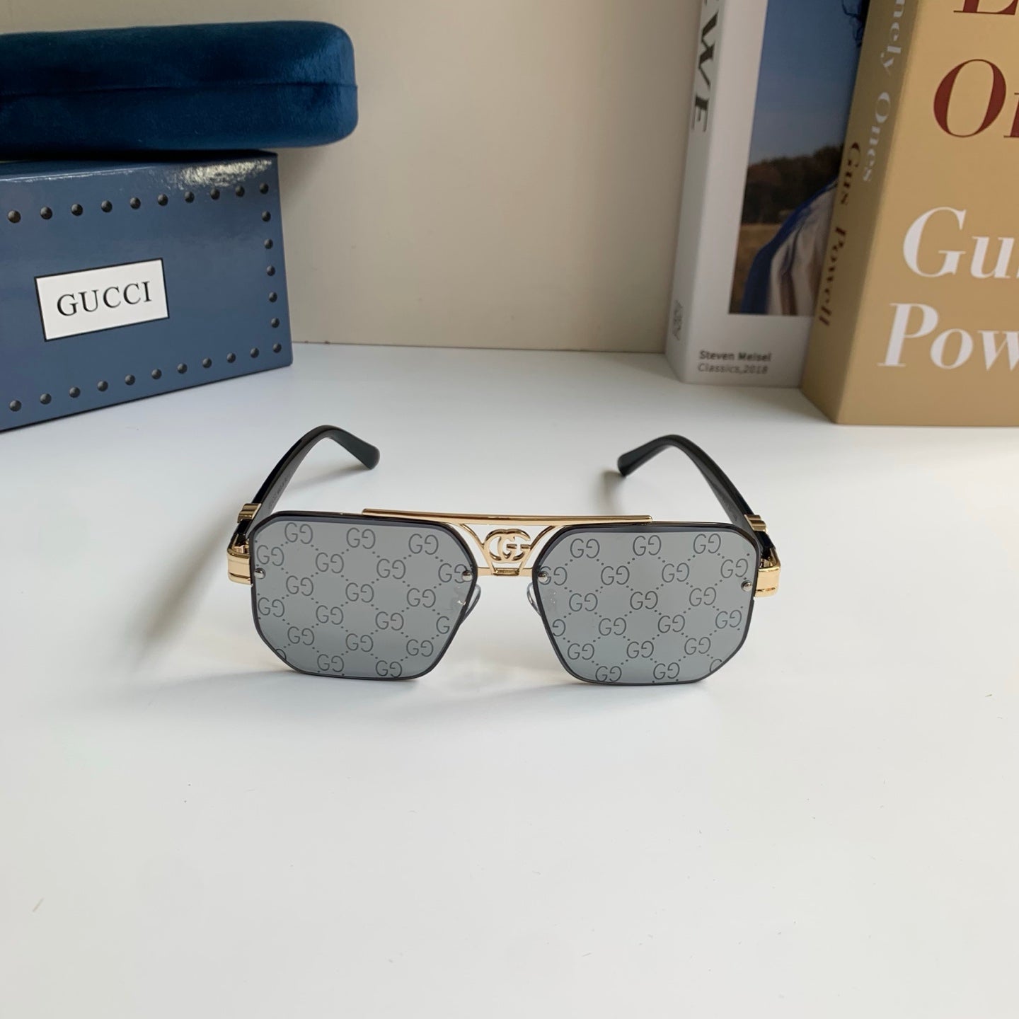 Gucci Metal Square Silver Lens Sunglasses for Men & Women - 997523 - detail image 3