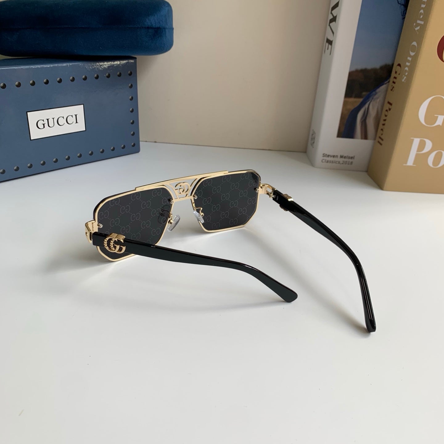 Gucci Metal Square Silver Lens Sunglasses for Men & Women - 997523 - detail image 8
