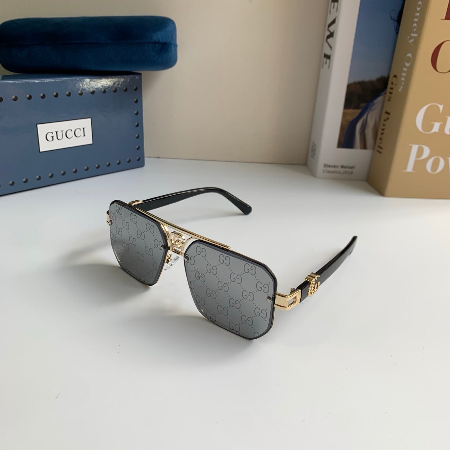 Gucci Metal Square Silver Lens Sunglasses for Men & Women - 997523 - detail image 2