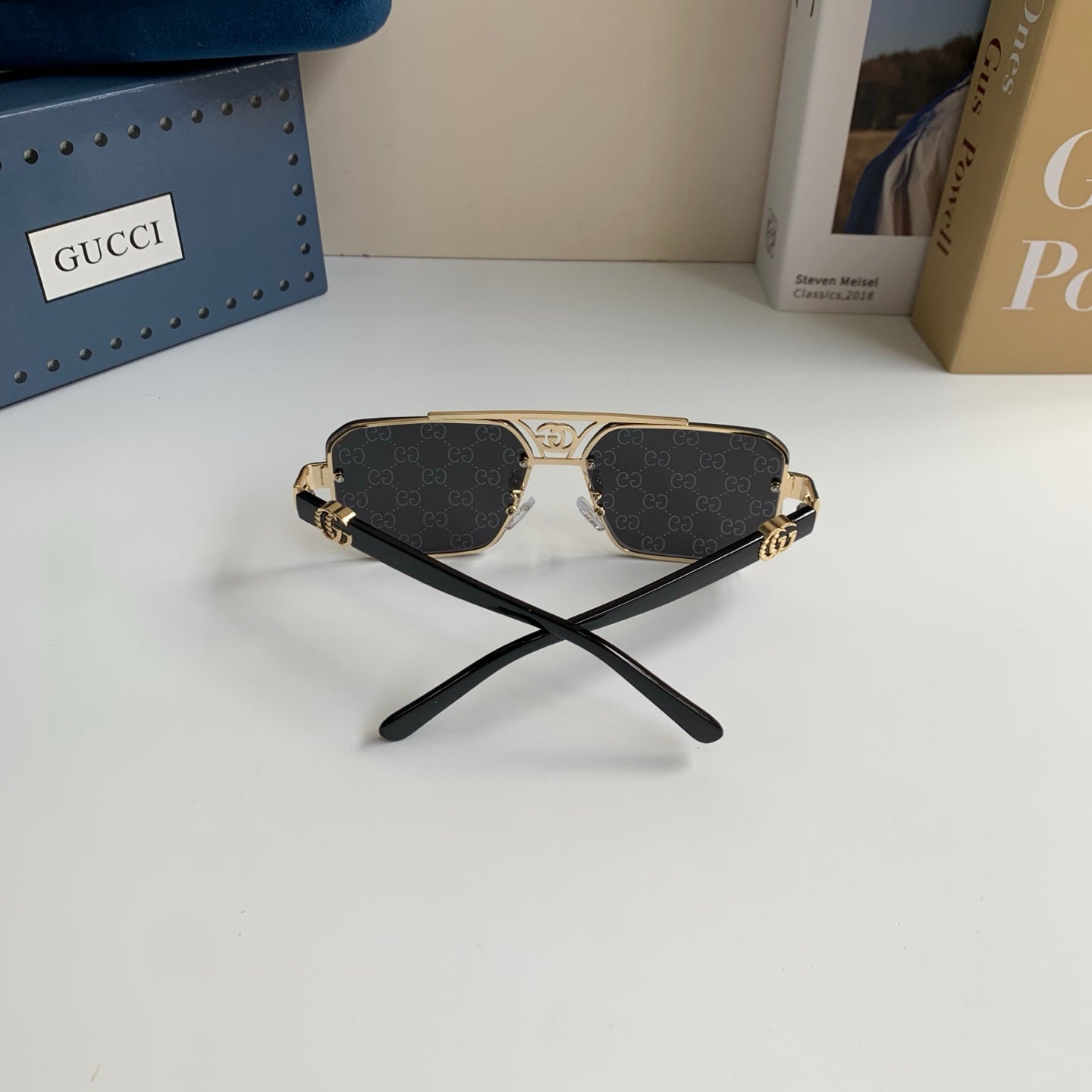 Gucci Metal Square Silver Lens Sunglasses for Men & Women - 997523 - detail image 6