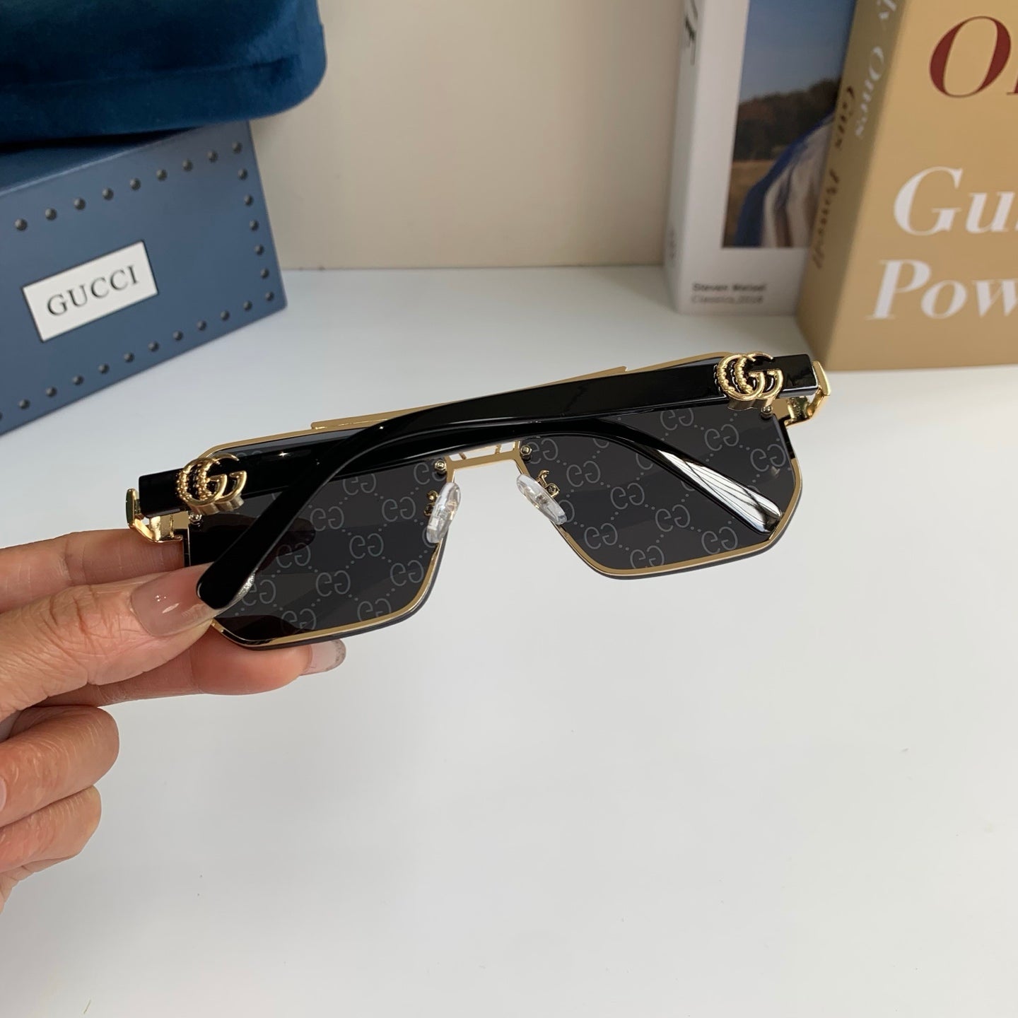 Gucci Metal Square Silver Lens Sunglasses for Men & Women - 997523 - detail image 7