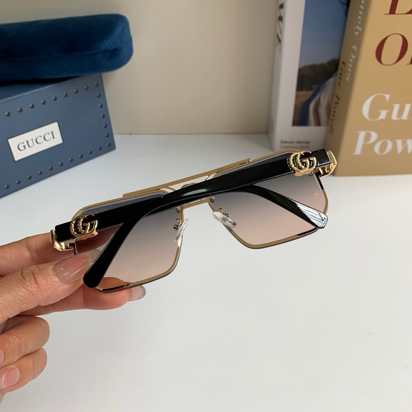 Gucci Metal Square Silver Lens Sunglasses for Men & Women - 997524 - detail image 8