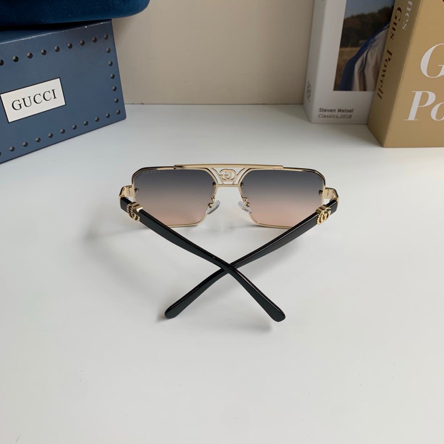 Gucci Metal Square Silver Lens Sunglasses for Men & Women - 997524 - detail image 7