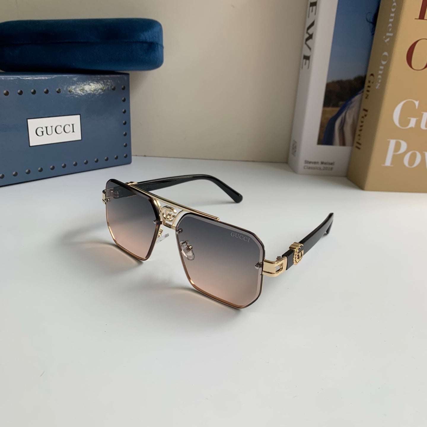 Gucci Metal Square Silver Lens Sunglasses for Men & Women - 997524 - detail image 2