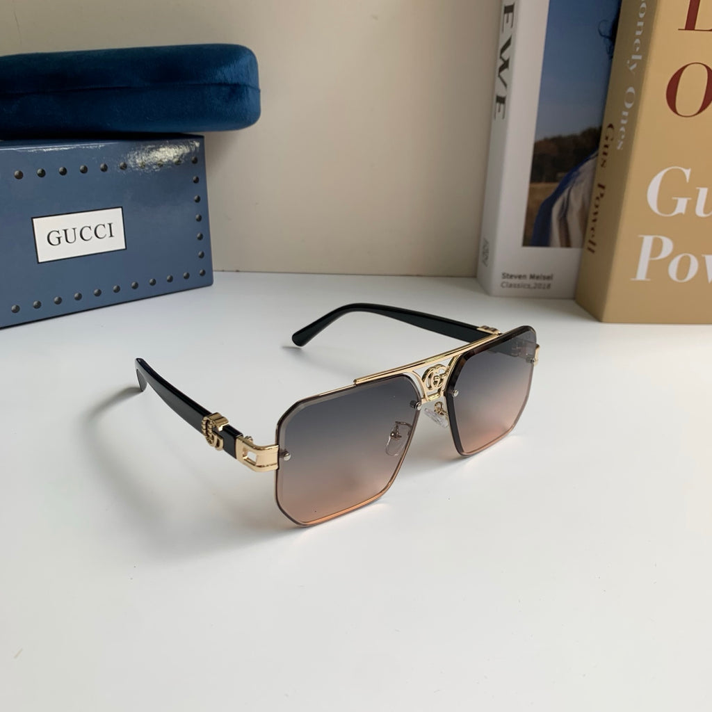 Gucci Metal Square Silver Lens Sunglasses for Men & Women - 997524