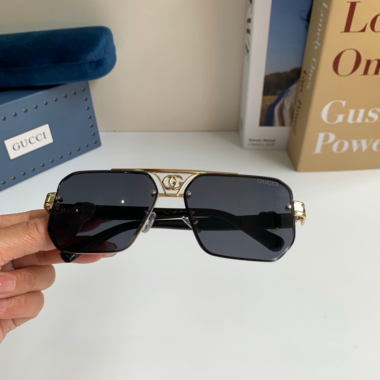 Gucci Metal Square Silver Lens Sunglasses for Men & Women - 997525 - detail image 3