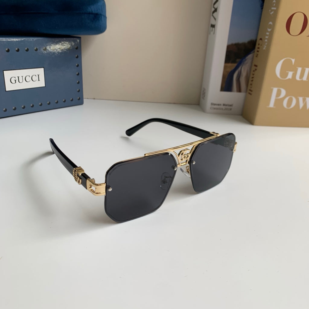 Gucci Metal Square Silver Lens Sunglasses for Men & Women - 997525