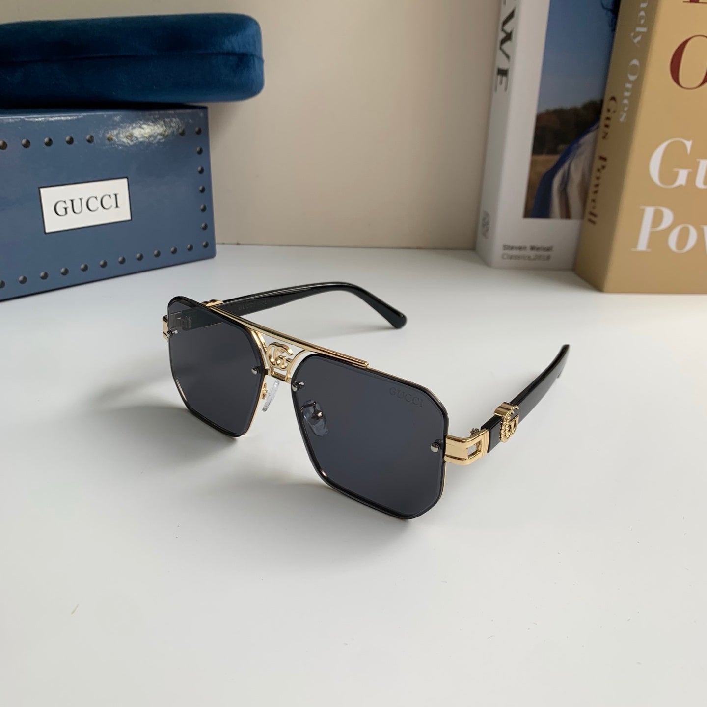 Gucci Metal Square Silver Lens Sunglasses for Men & Women - 997525 - detail image 2