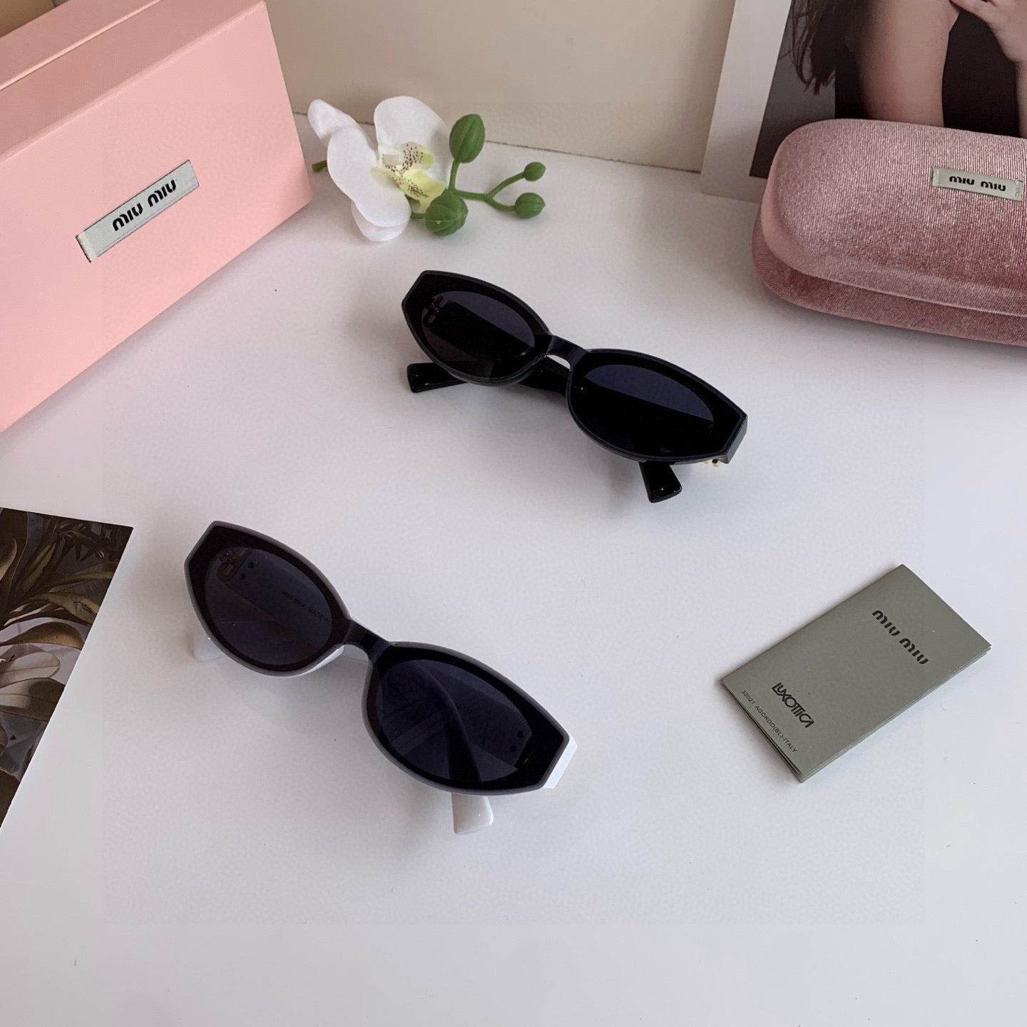Miu Miu Square Black Lens Sunglasses for Men & Women - 358702 - detail image 4