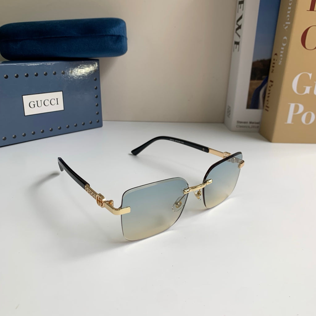Gucci Metal Square Silver Lens Sunglasses for Men & Women - 371475
