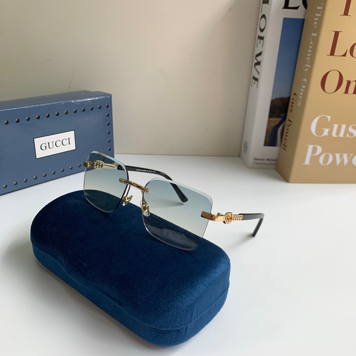 Gucci Metal Square Silver Lens Sunglasses for Men & Women - 371475 - detail image 5