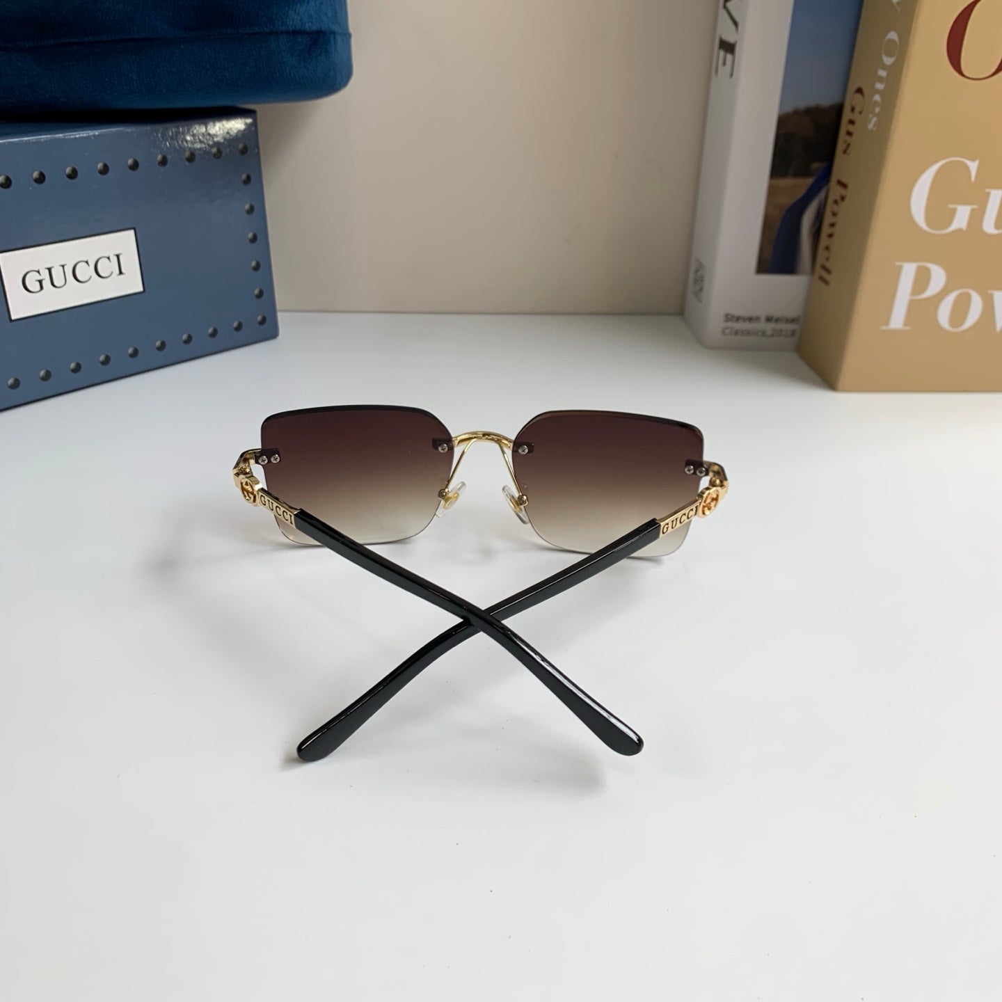 Gucci Metal Square Silver Lens Sunglasses for Men & Women - 371476 - detail image 9