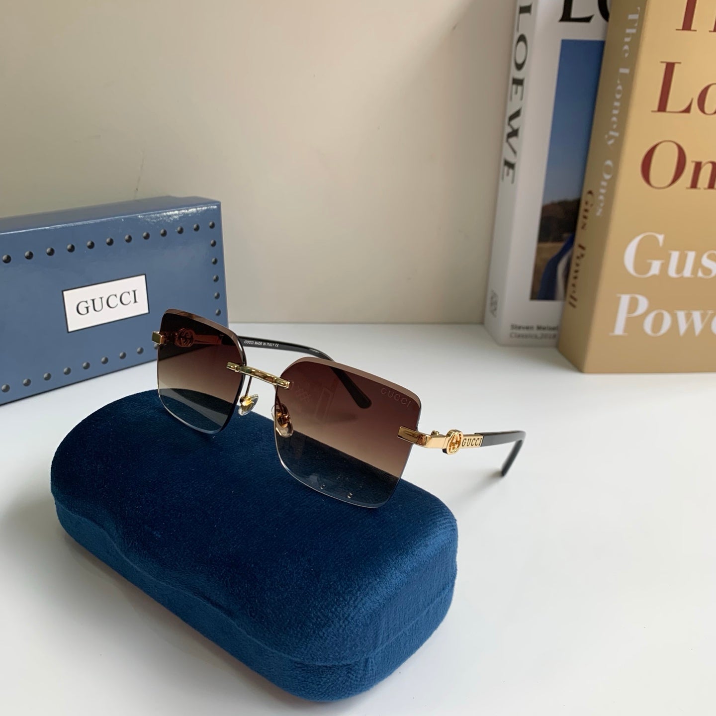 Gucci Metal Square Silver Lens Sunglasses for Men & Women - 371476 - detail image 5