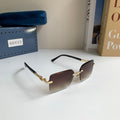 Gucci Metal Square Silver Lens Sunglasses for Men & Women - 371476