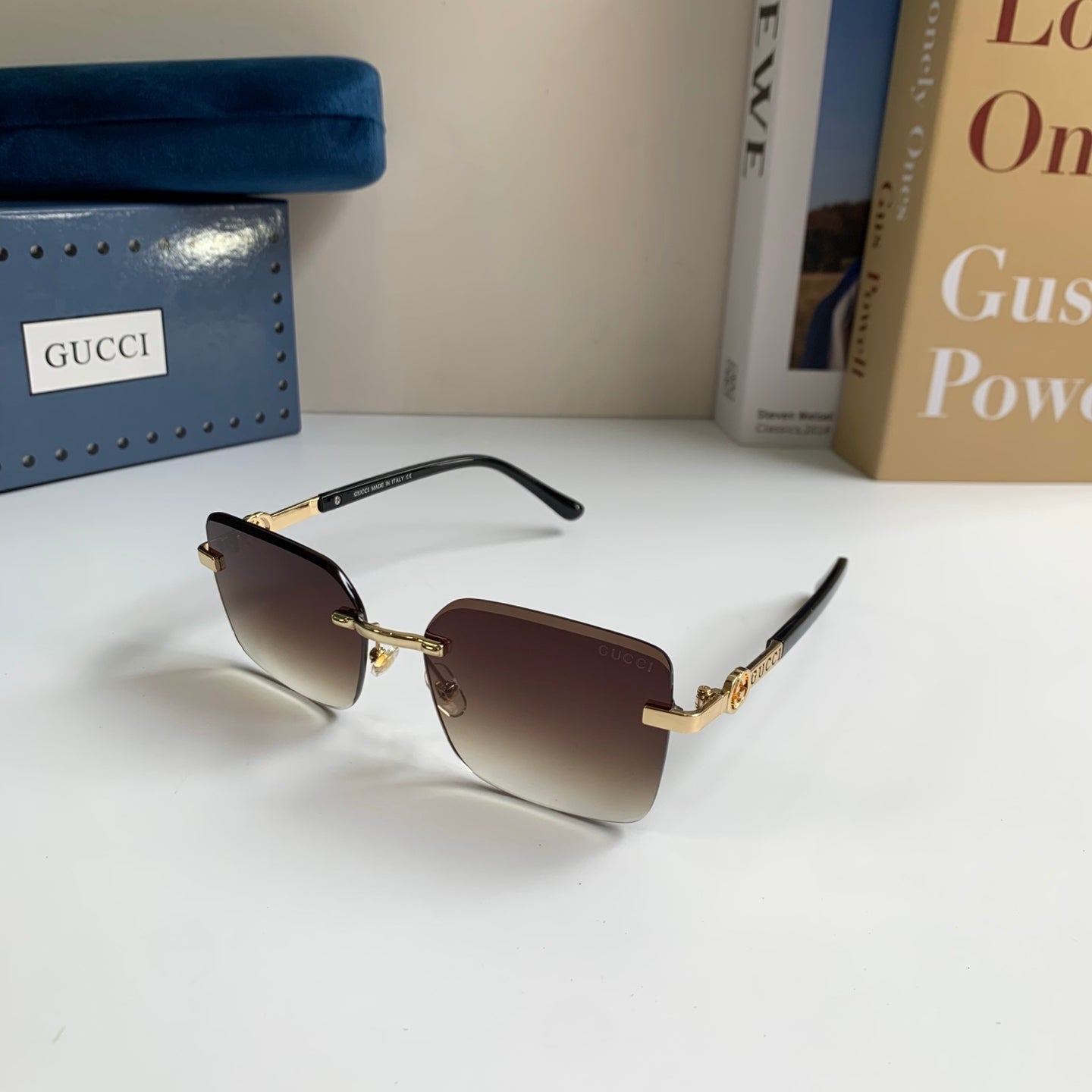 Gucci Metal Square Silver Lens Sunglasses for Men & Women - 371476 - detail image 2