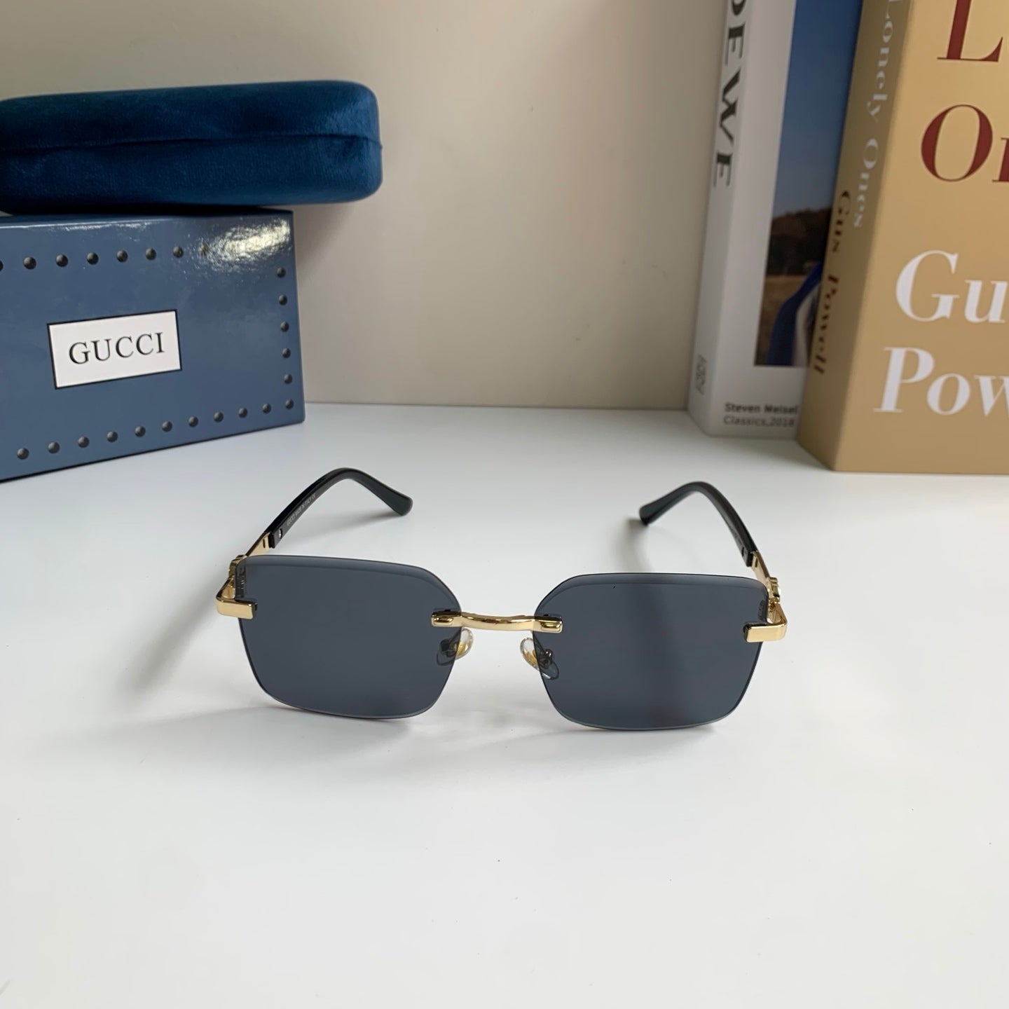 Gucci Metal Square Silver Lens Sunglasses for Men & Women - 371478 - detail image 3