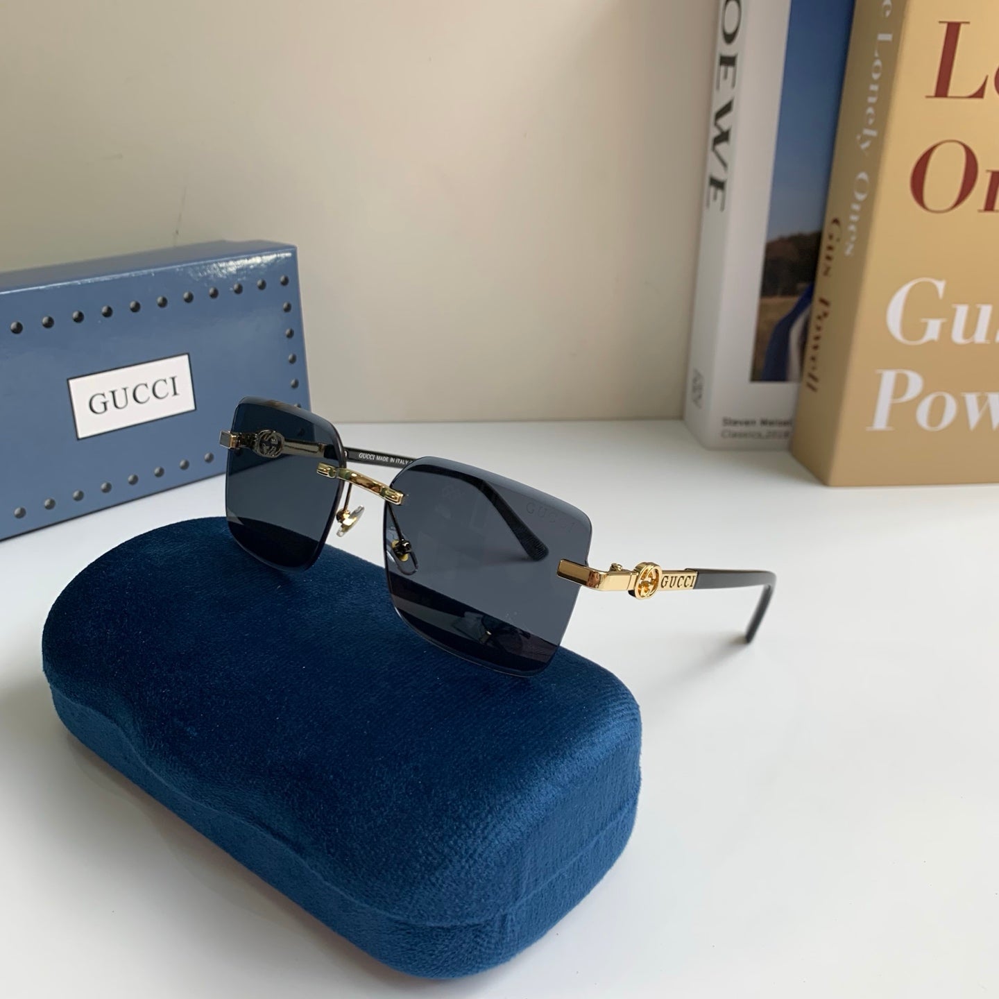 Gucci Metal Square Silver Lens Sunglasses for Men & Women - 371478 - detail image 5