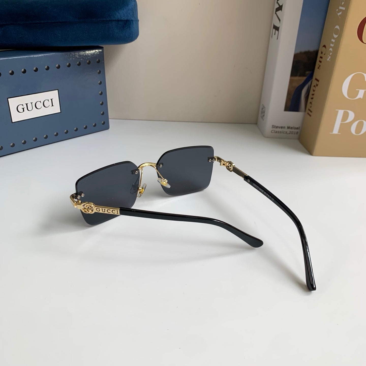 Gucci Metal Square Silver Lens Sunglasses for Men & Women - 371478 - detail image 9