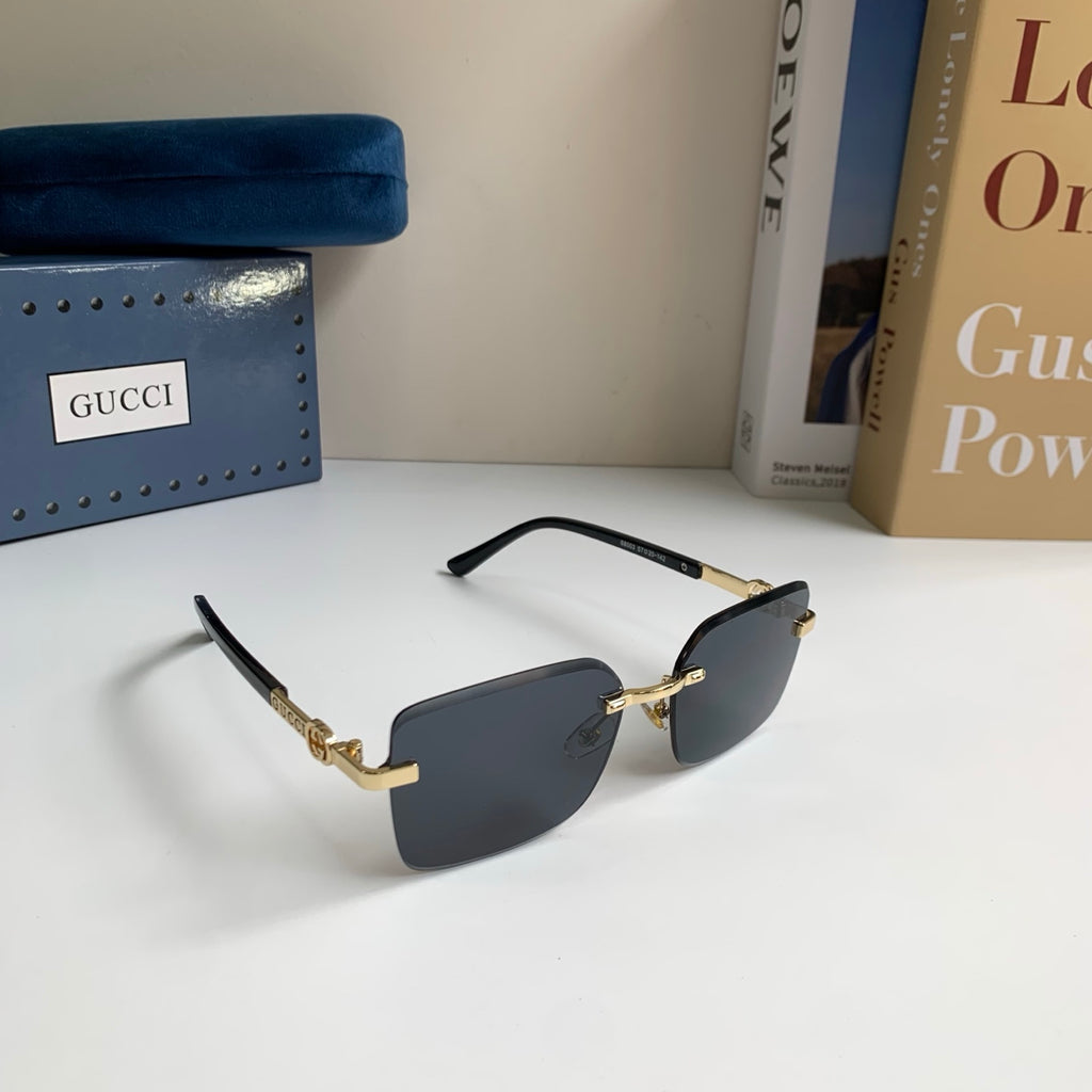Gucci Metal Square Silver Lens Sunglasses for Men & Women - 371478