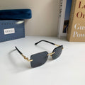 Gucci Metal Square Silver Lens Sunglasses for Men & Women - 371478