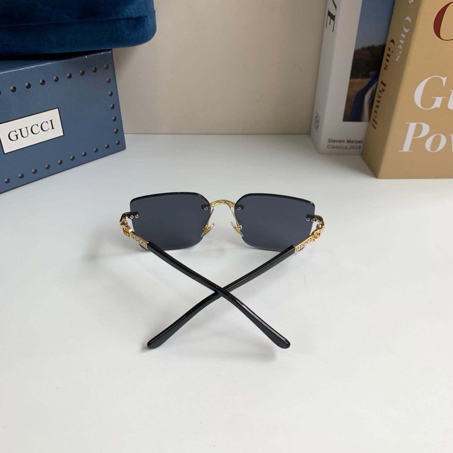 Gucci Metal Square Silver Lens Sunglasses for Men & Women - 371478 - detail image 6