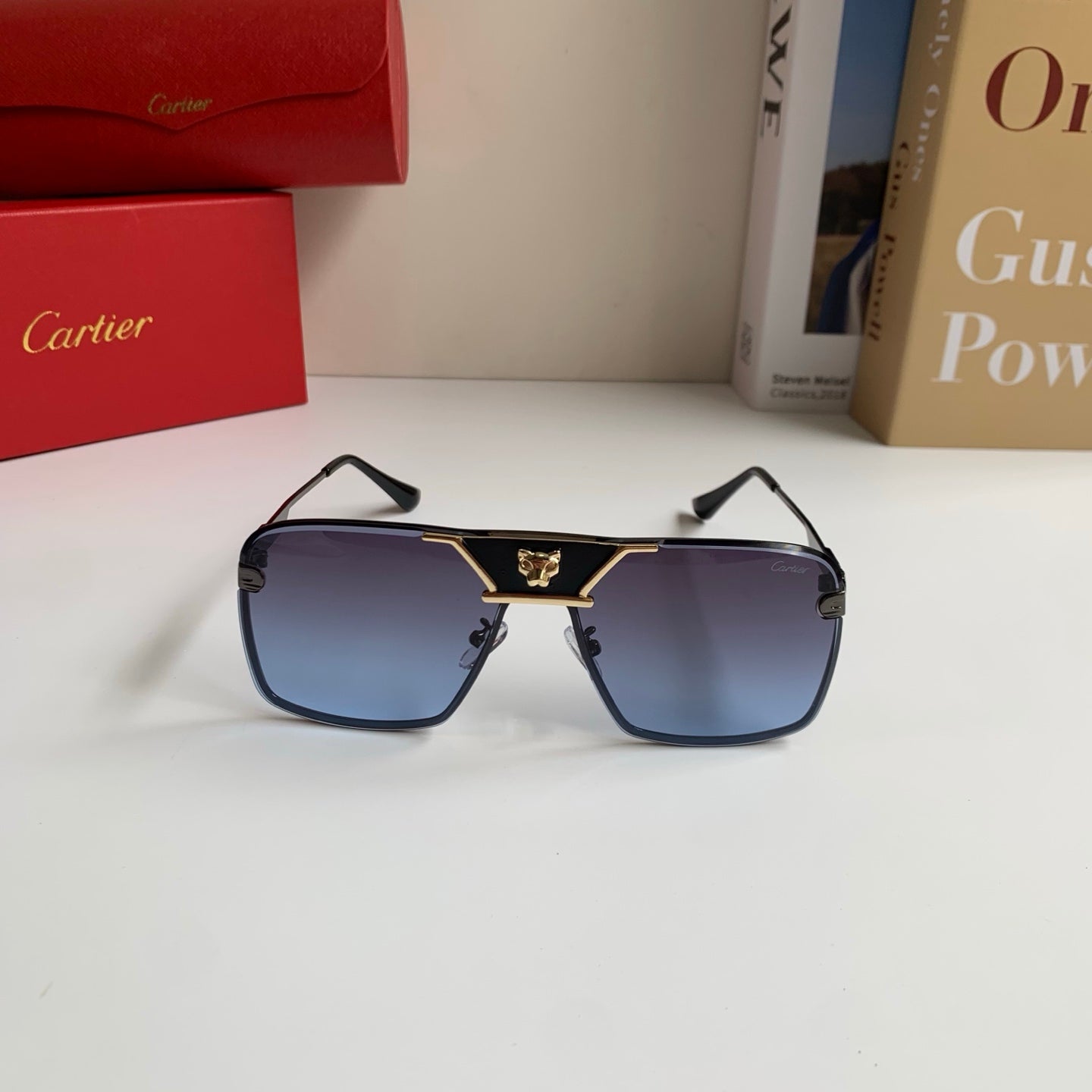 Cartier Square Silver Lens Sunglasses for Men & Women - 372205 - detail image 3