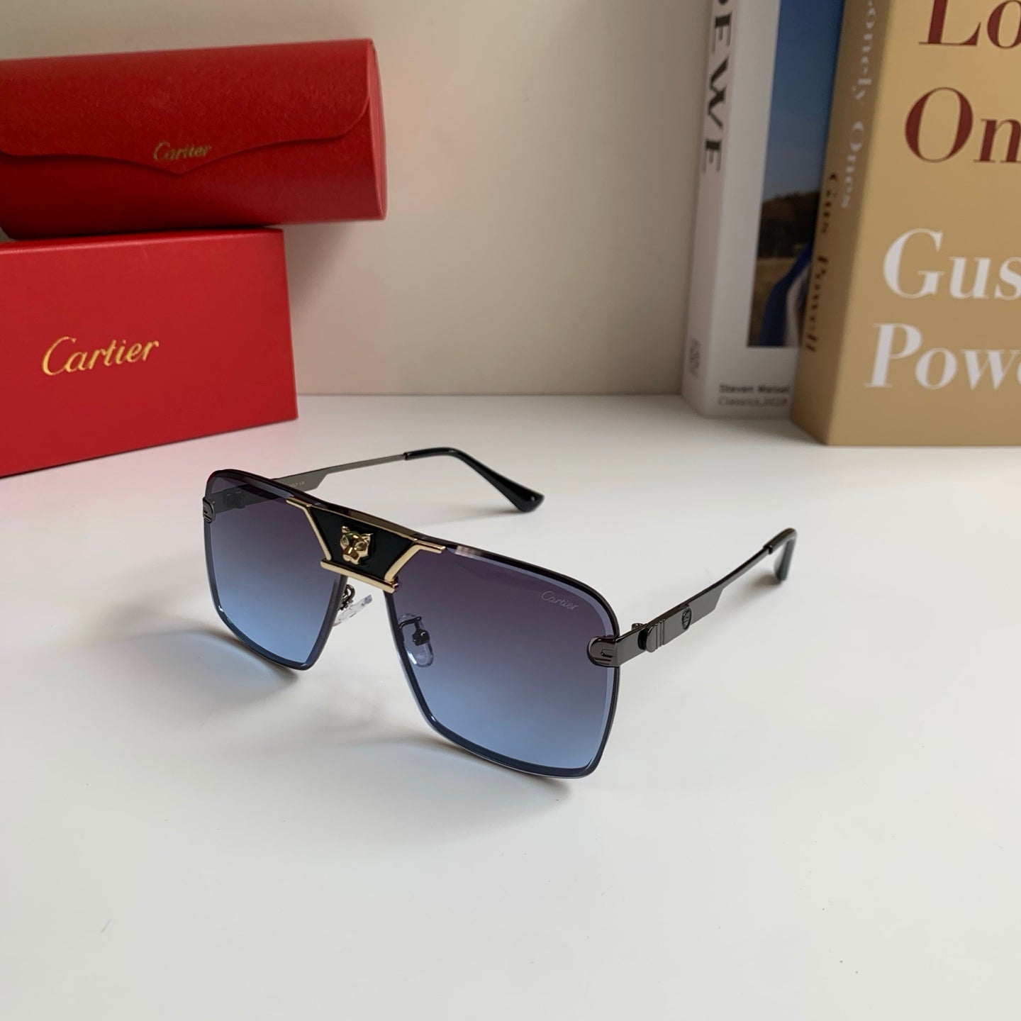 Cartier Square Silver Lens Sunglasses for Men & Women - 372205 - detail image 2