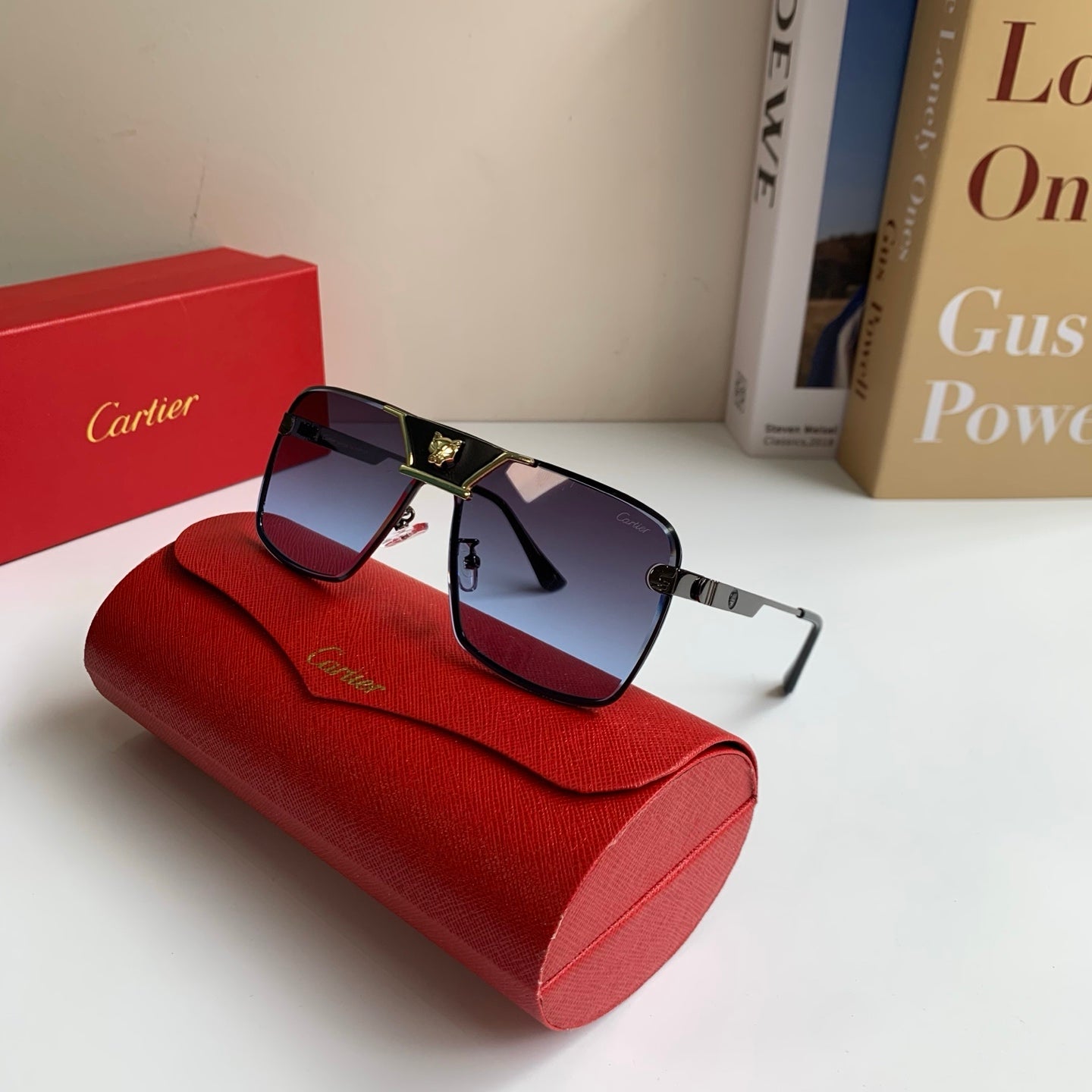 Cartier Square Silver Lens Sunglasses for Men & Women - 372205 - detail image 4
