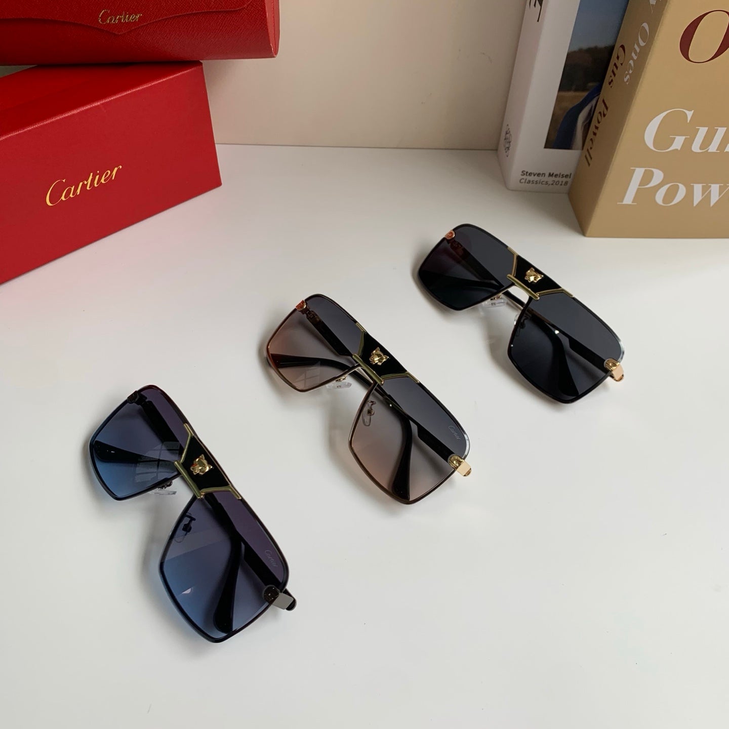 Cartier Square Silver Lens Sunglasses for Men & Women - 372205 - detail image 9