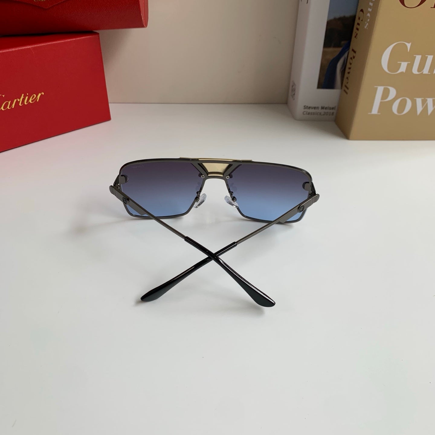 Cartier Square Silver Lens Sunglasses for Men & Women - 372205 - detail image 6
