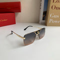 Cartier Square Silver Lens Sunglasses for Men & Women - 372206