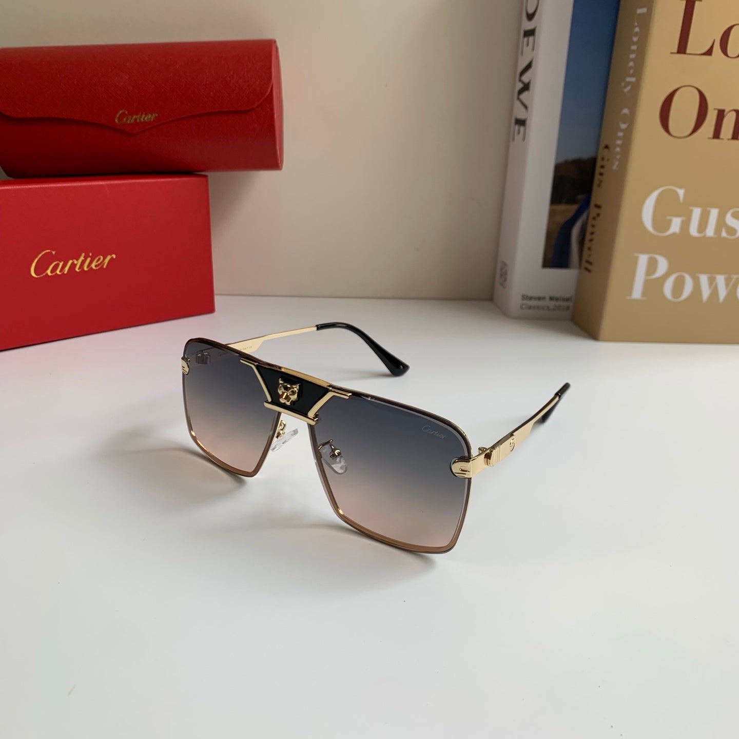 Cartier Square Silver Lens Sunglasses for Men & Women - 372206 - detail image 2