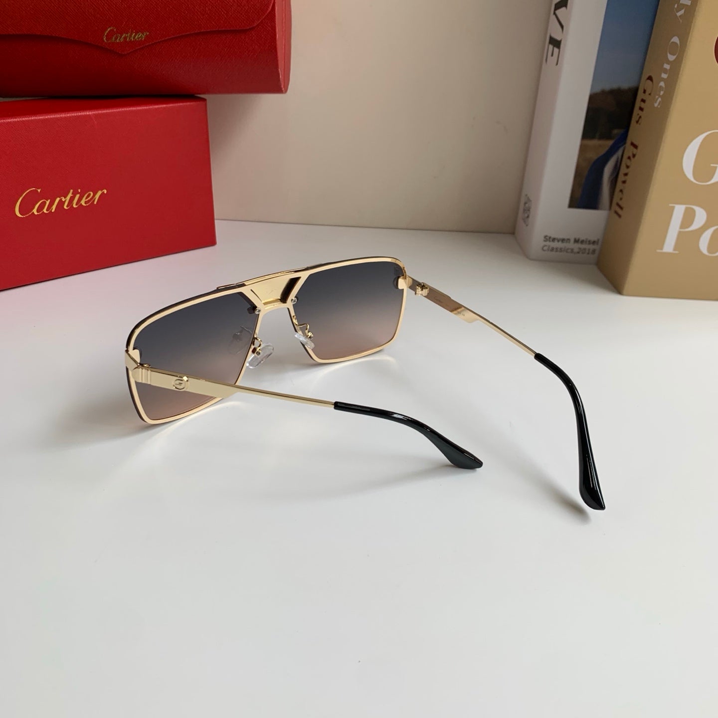 Cartier Square Silver Lens Sunglasses for Men & Women - 372206 - detail image 7