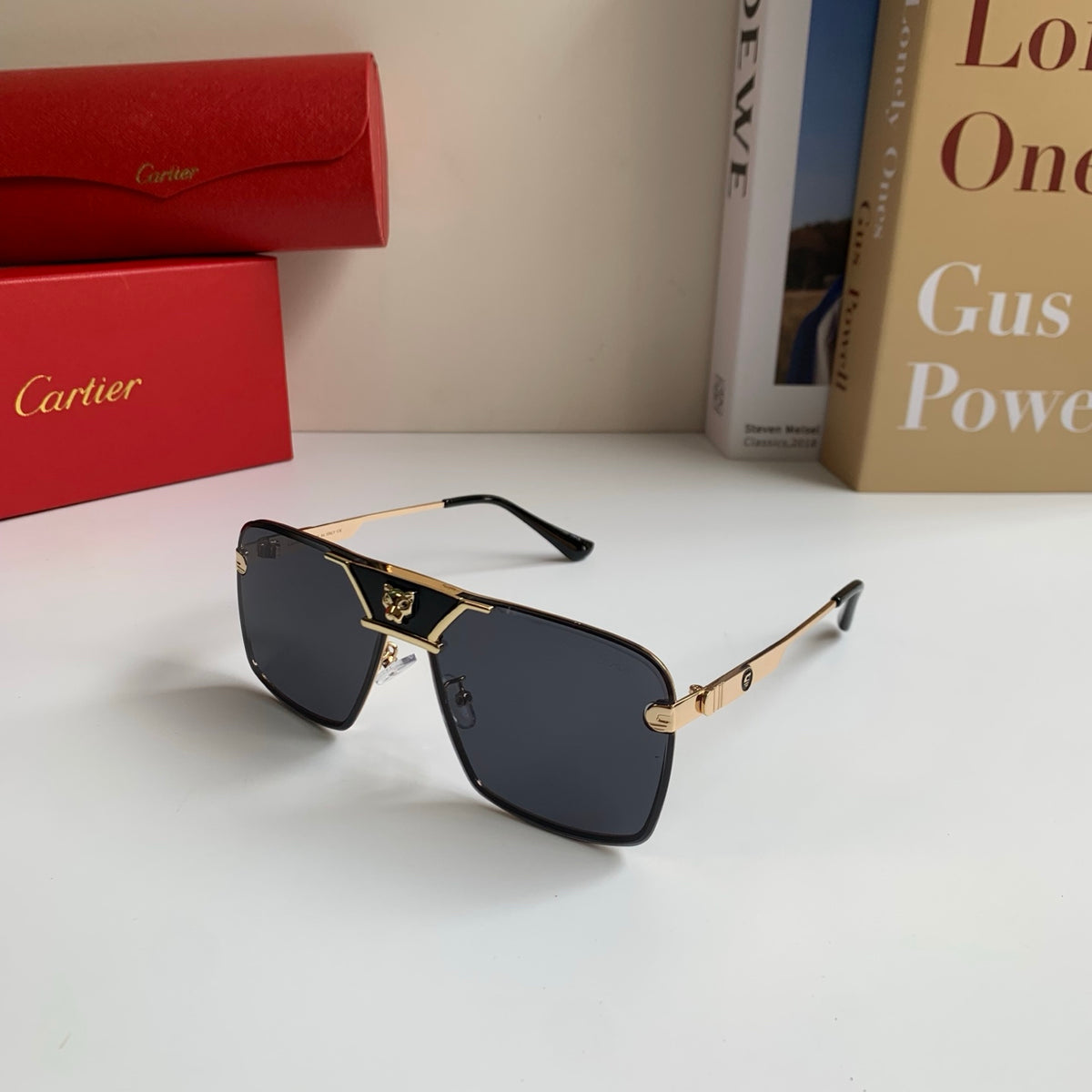 Cartier Square Silver Lens Sunglasses for Men & Women - 372207 - detail image 2