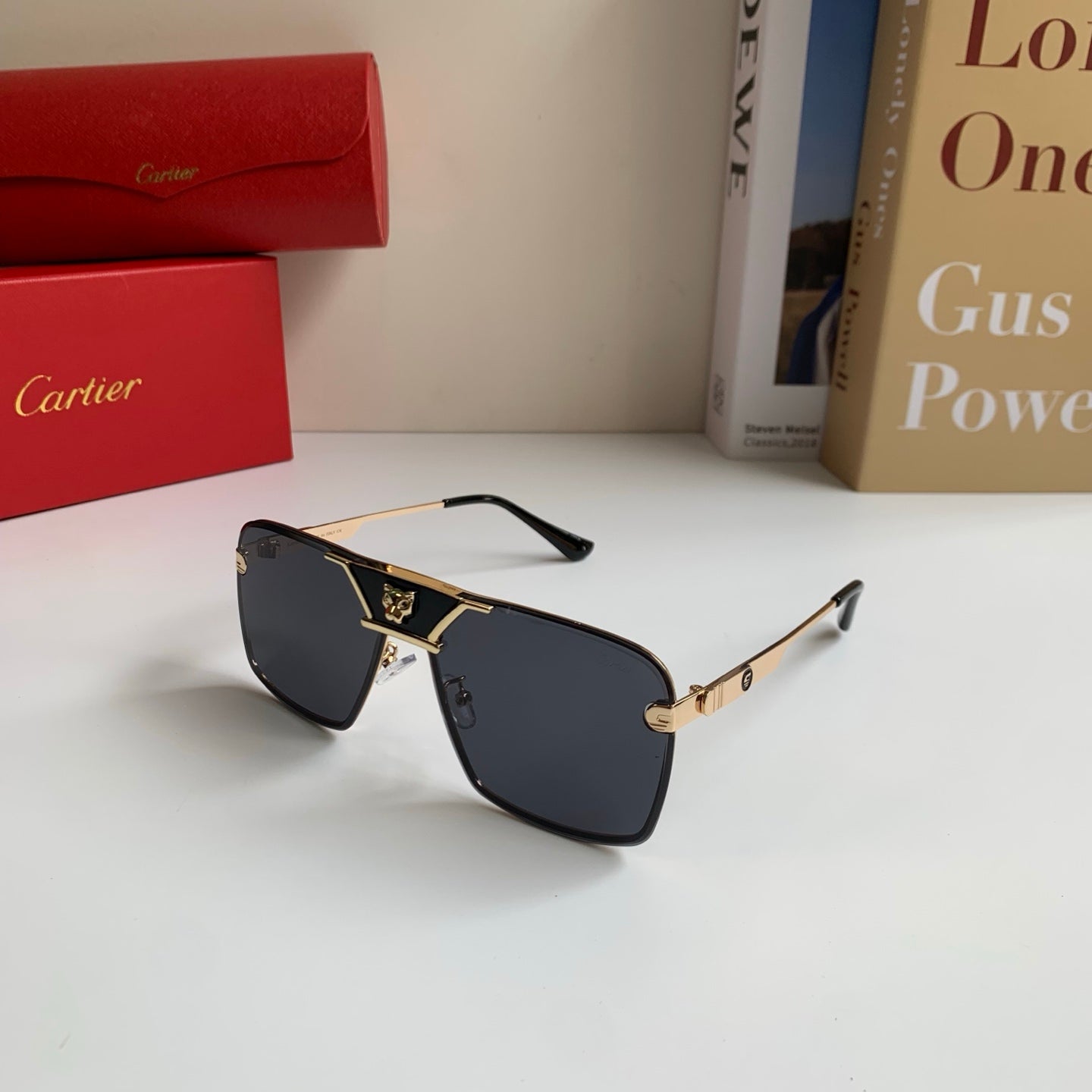 Cartier Square Silver Lens Sunglasses for Men & Women - 372207 - detail image 2
