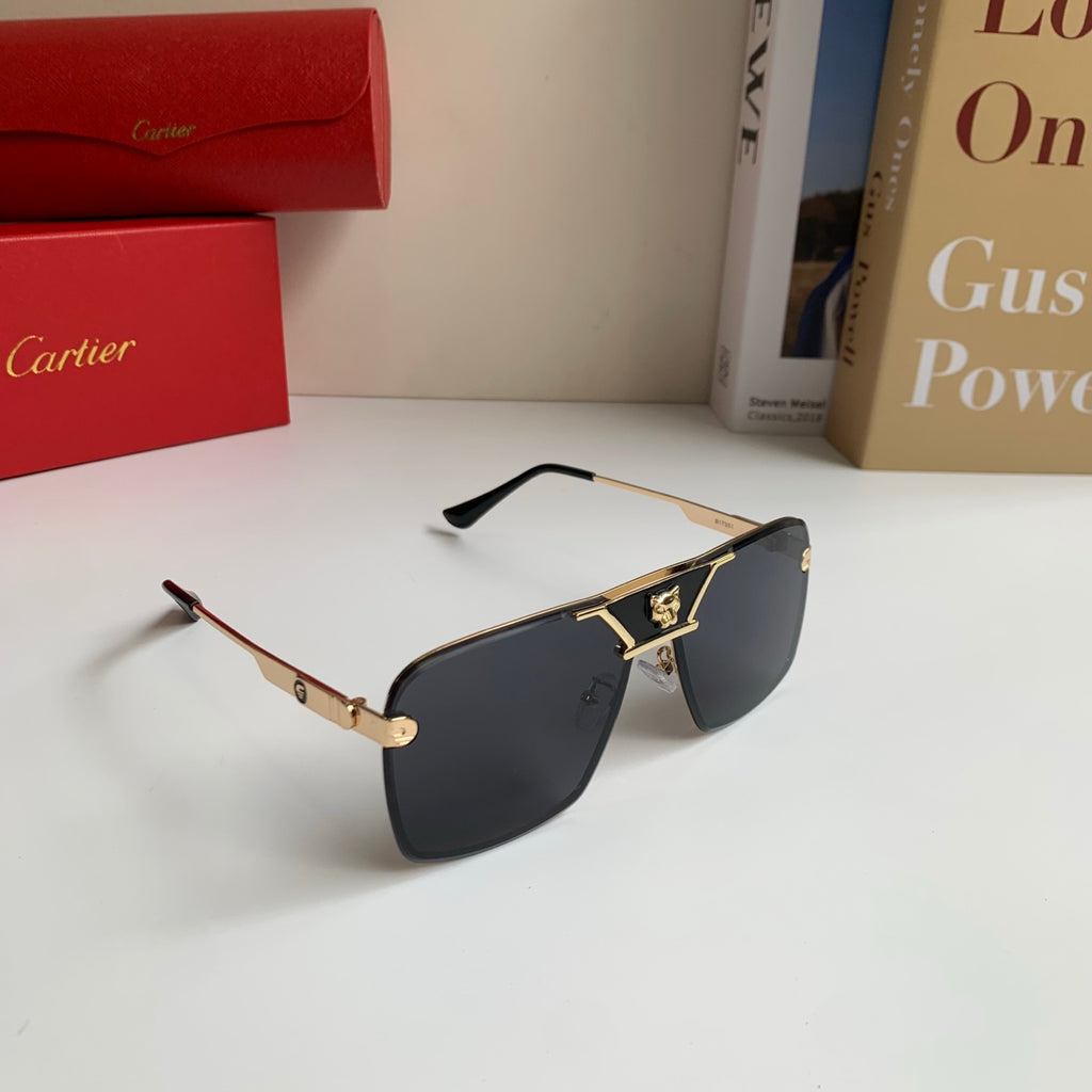 Cartier Square Silver Lens Sunglasses for Men & Women - 372207